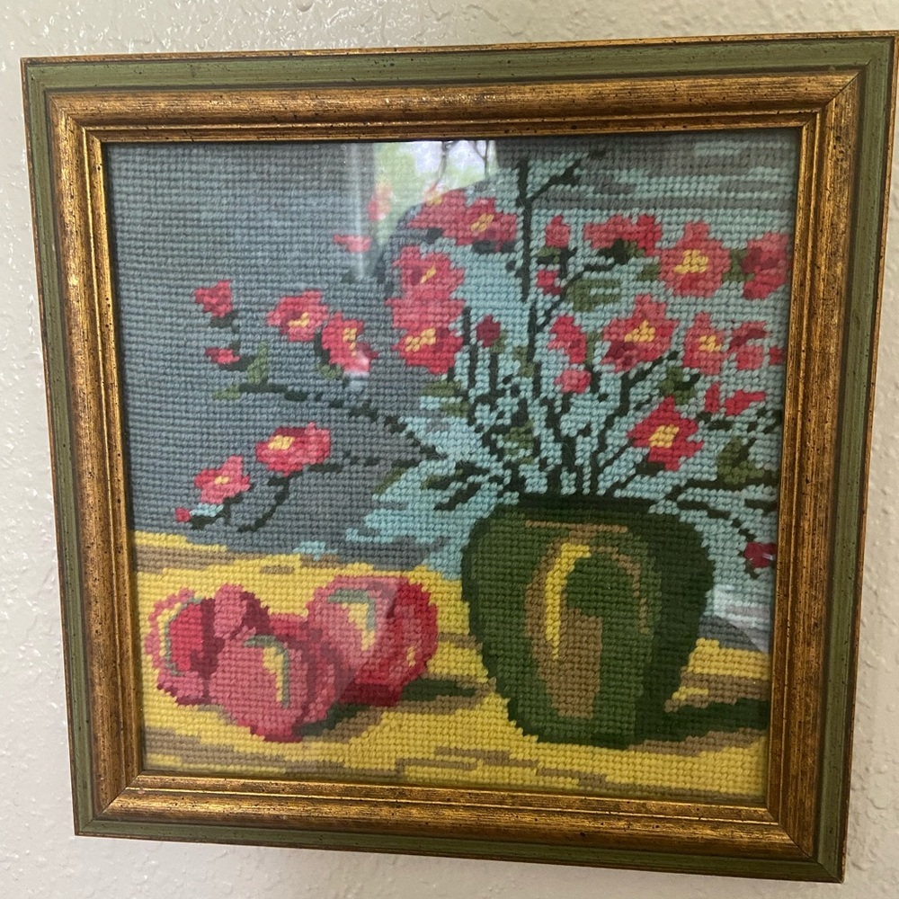 Framed needlepoint